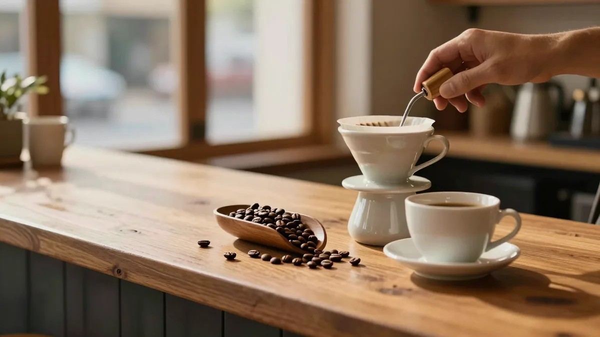 ペルーコーヒーのハンドドリップ抽出