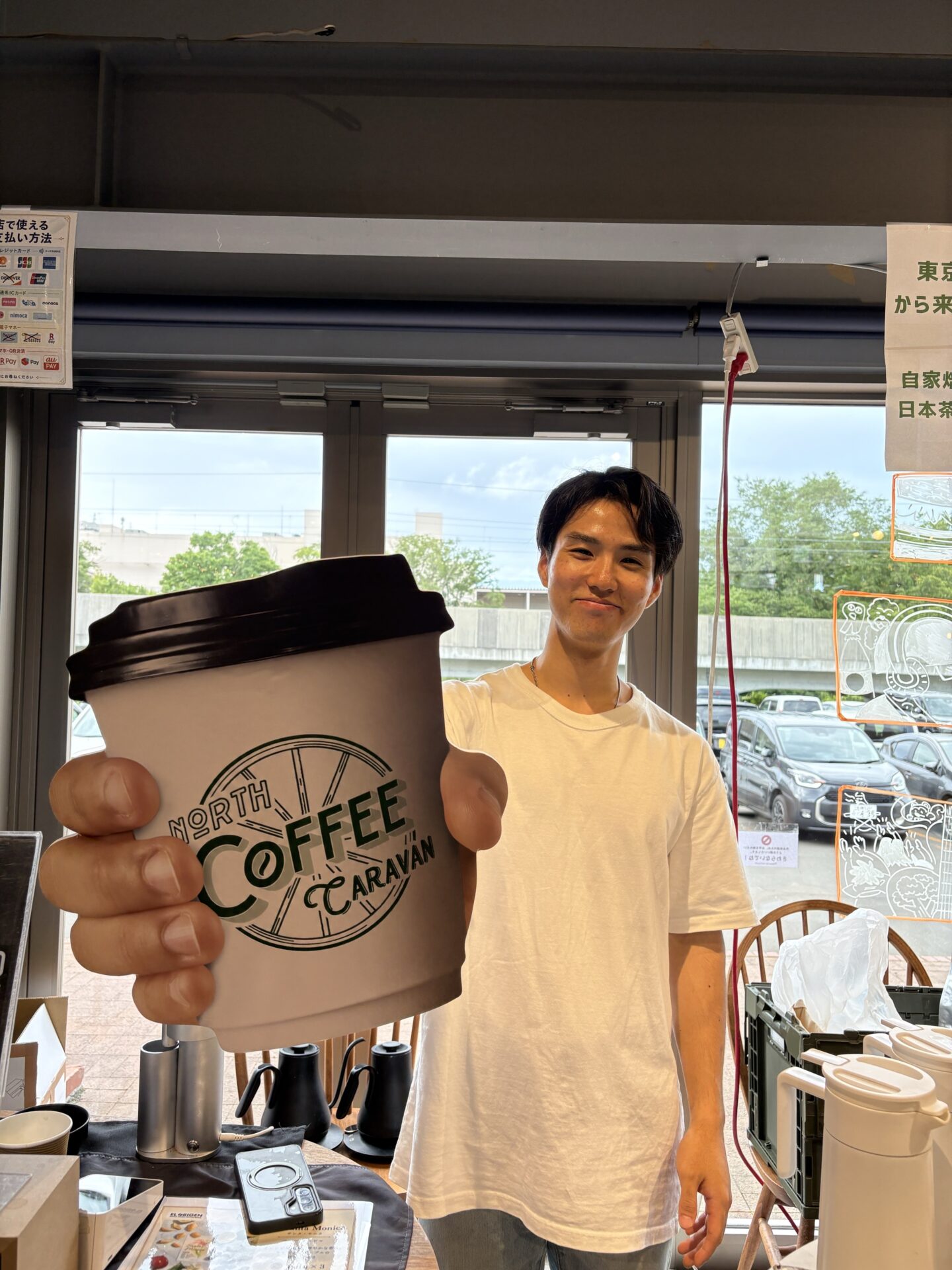 North Coffee Caravanのカップで提供したEL ORIGENのコーヒー