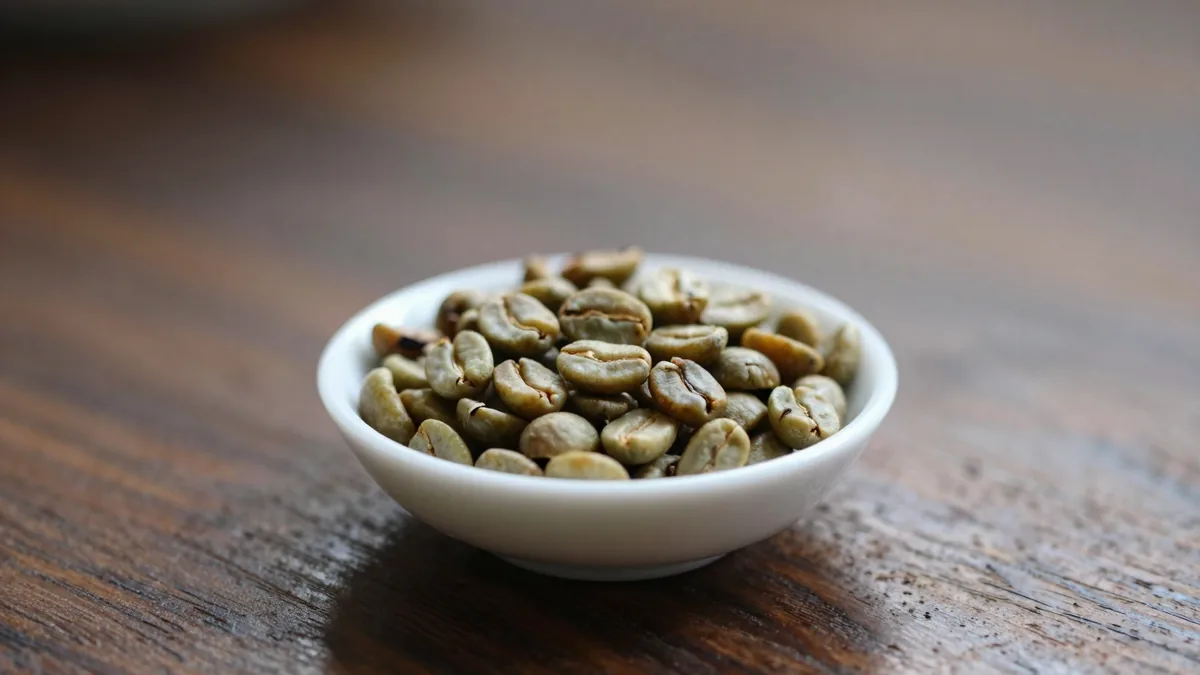 カッピングボウルに入ったコーヒー生豆